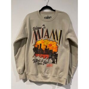 Scarface Crew Neck Graphic Welcome To Miami‎ The World Is Yours Movie Sweatshirt